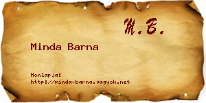 Minda Barna névjegykártya