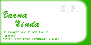 barna minda business card